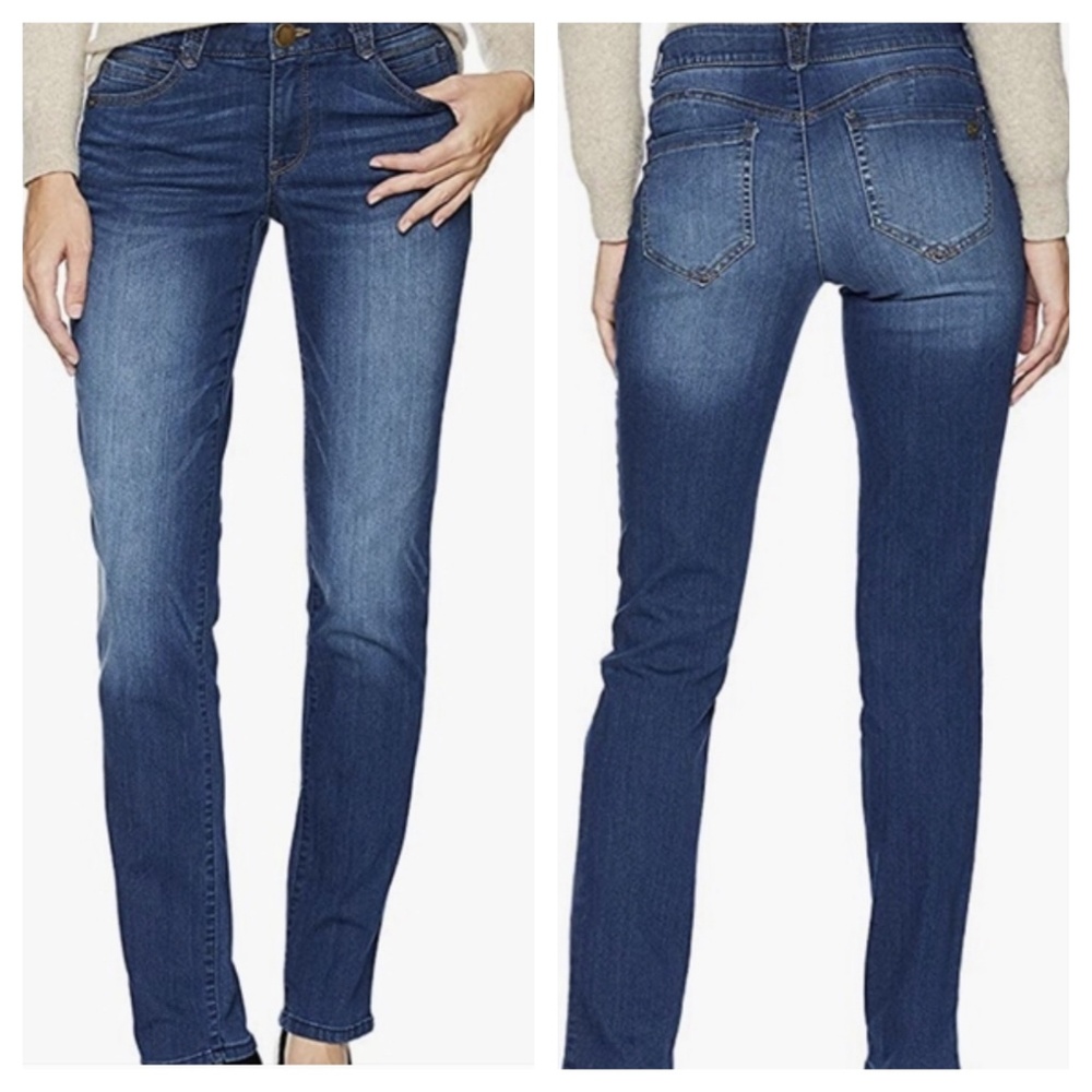Democracy Jeans “Ab"solution 12 dark wash Skinny Denim elastic waist Tummy Tech